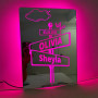 Зеркало с логотипом компании с неоновой RGB подсветкой E071 в интернет-магазине «Зеркала с подсветкой» фото