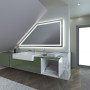 Зеркало для наклонных потолков с LED подсветкой ASM004 в интернет-магазине «Зеркала с подсветкой» фото