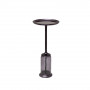 Круглый журнальный столик из стекла и металла Luster Black 69-22448 в интернет-магазине «Зеркала с подсветкой» фото